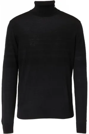 Emporio Armani Turtlenecks, male, , 2XL, Embroidered Eagle Wool Jumper