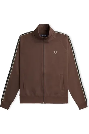 Fred Perry Zip-throughs, male, , 2XL, Contrast Tape Training Zip-through Sweatshirt