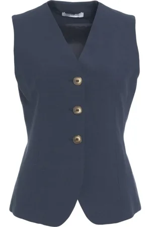 Gender Vests, female, , S, Linen Blend Vest
