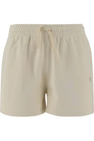 Maison Kitsuné Short Shorts, female, , M, Cotton Elasticized Waistband Shorts Ivory