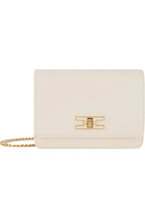 Elisabetta Franchi Cross Body Bags, female, , ONE SIZE, Small Shoulder Bag with Logo Plate