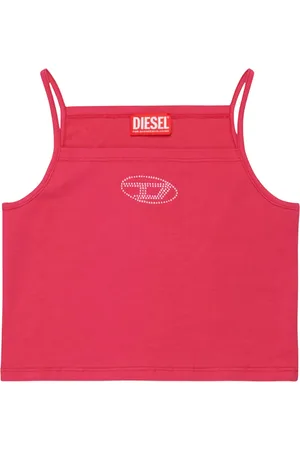 Diesel Sleeveless Tops, female, , 10 Y, Sleeveless Oval D Top