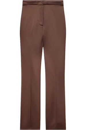 Patrizia Pepe Wide Trousers, female, , M, Shiny Straight Leg Trousers