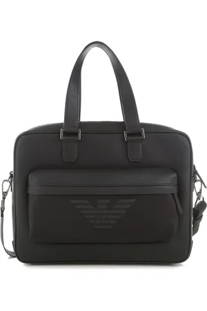 Emporio Armani Elegant Leather Work Bag