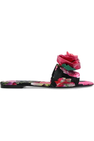 Dolce & Gabbana Sliders, female, , 5 1/2 UK, Floral motif slides