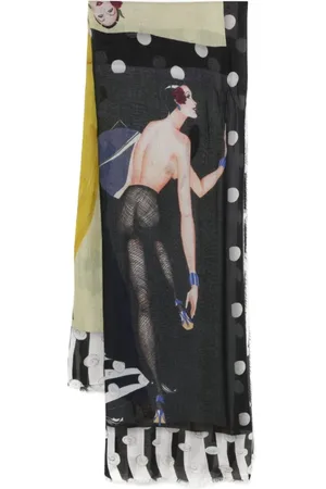 Faliero Sarti Scarves, female, , ONE SIZE, MultiColour Sketch-Style Print Scarf
