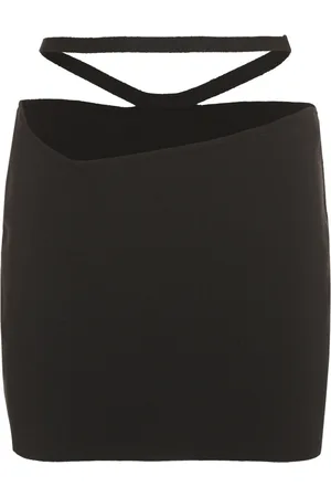 ANDREA ADAMO Short Skirts, female, , M, Knitted Mini Skirt with Cut Out Details