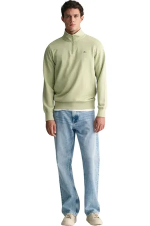 GANT Sweatshirts, male, , 2XL, Embroidered Half-Zip Sweatshirt
