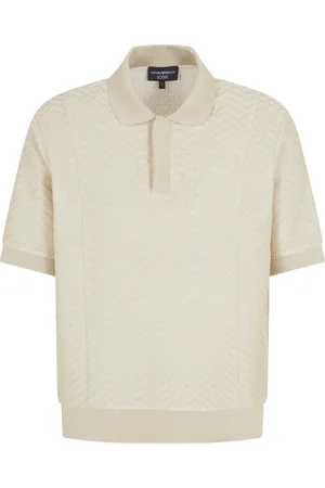 Emporio Armani Short-Sleeved Polo Shirt Jacquard Knit