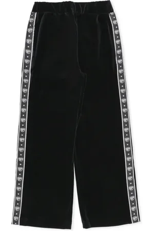 Chiara Ferragni Trousers, female, , 9 Y, Chenille Trousers with Eyestar Logo