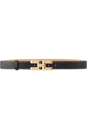 Elisabetta Franchi Belts, female, , XS, High Waist Belt with Gold Logo Buckle