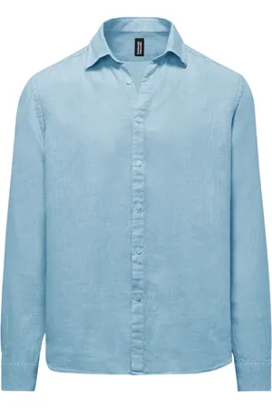 Bomboogie Casual Shirts, male, , 3XL, Long Sleeve Linen Shirt