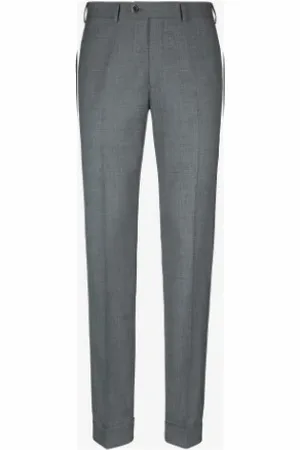 Emporio Armani Chinos, male, , 4XL, Slim Fit Wool Chinos