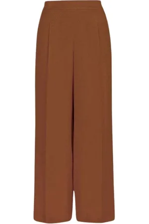 Carolina Herrera Wide Trousers, female, , S, Silk Jacquard Straight Leg Trousers