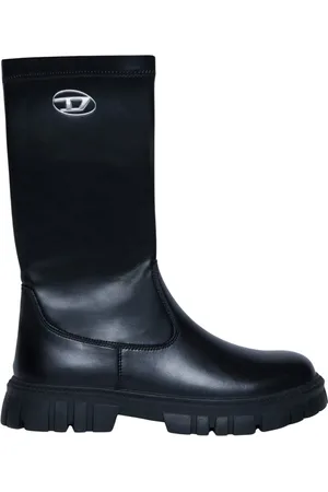 Diesel Leather Logo Boots
