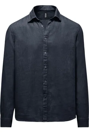Bomboogie Casual Shirts, male, , 2XL, Long Sleeve Linen Shirt