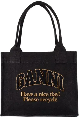 Ganni Tote Bags, female, , ONE SIZE, Cotton Shopper Bag