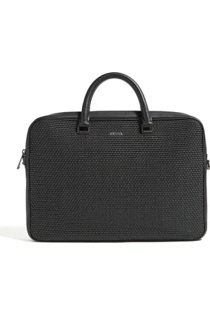 Ermenegildo Zegna Laptop Bags & Cases, male, , ONE SIZE, Business Bag in Pelle Tessuta