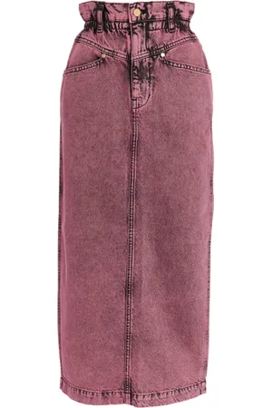 Essentiel Antwerp Denim Skirts, female, , S, Mauve Denim Midi Skirt