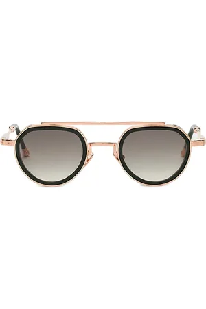 John Dalia Julia C195 Oval Sunglasses Gold