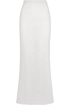 Salvatore Ferragamo Maxi Skirts, female, , S, Elastic Waist Cotton Pencil Skirt