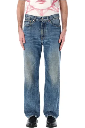 OUR LEGACY Straight Jeans, male, , W32, Vintage Stain Wash Wide Leg Jeans