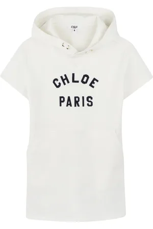 Chloé Dresses, female, , 6 Y, Ivory Hooded Jumper Dress