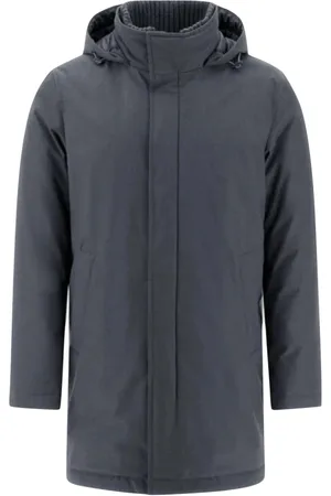 HERNO Detachable Hood Technical Wool Jacket