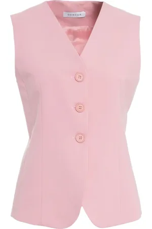 Gender Rose Blazer Vest Chic V-Neck