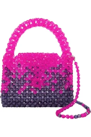 GERMANIER Multicolour Beaded Hobo Bag - Pearl