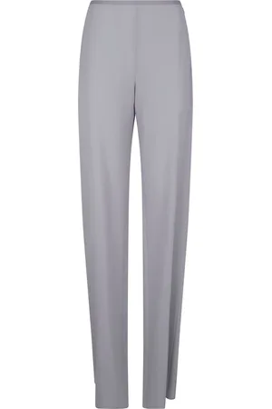 Emporio Armani Straight Trousers, female, , XS, Wide Leg Trousers with Satin Trim