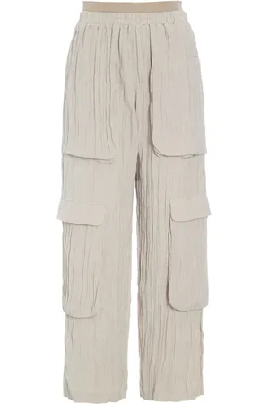 Bitte Kai Rand Straight Trousers, female, , XL, Ivory Hannoki Trousers with Pockets