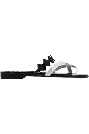 Manolo Blahnik And white leather sandals
