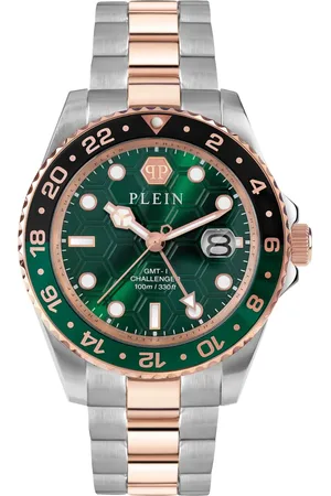 Philipp Plein Watches, male, , ONE SIZE, Gmt-I Challenger Watch Green Dial