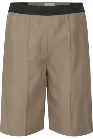 Loulou Studio Long Shorts, female, , XS, Banggi Long Linen Shorts