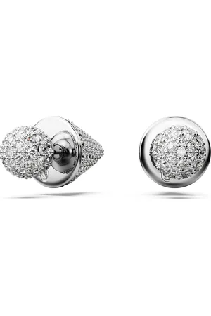 Swarovski Earrings, female, , ONE SIZE, Moon Button Earrings