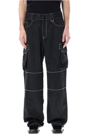 Marine Serre Wide Trousers, male, , L, Moire Cargo Trousers