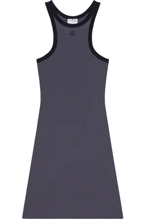 Courrèges Short Dresses, female, , XS, Mini Dress with Blue Piping