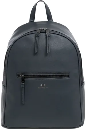 Armani Exchange Stylish Zip Closure Plain Pattern Backpack
