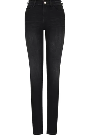 Emporio Armani Slim Fit Denim Jeans with Embroidered Logo