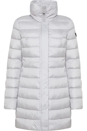 Peuterey Down Jackets, female, , L, Long Lightweight Down Jacket with High Collar