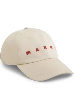 Marni Caps, male, , M, Embroidered Logo Cotton Hat