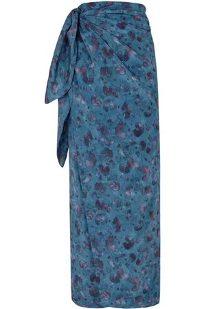 Cortana Midi Skirts, female, , S, Silk Stretch Wrap Skirt