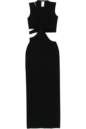 Amazuìn V-Neck Sleeveless Dress with Cut-Out Detailing