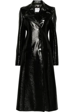 Courrèges Single-Breasted Coats, female, , M, Heritage Vinyl Faux Leather Trench Coat
