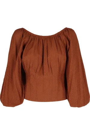 FEDERICA TOSI Blouses, female, , XS, Cotton Off-Shoulder Blouse Elasticated Edges