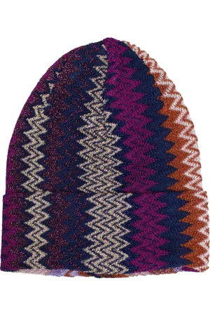 Missoni Beanies, female, , ONE SIZE, Zig Zag Viscose Lurex Beanie
