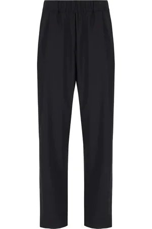 LANEUS Straight Trousers, male, , S, Pleated Elasticated Waistband Trousers