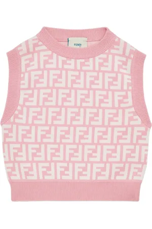 Fendi Sleeveless Tops, female, , 8 Y, Junior Jersey Top