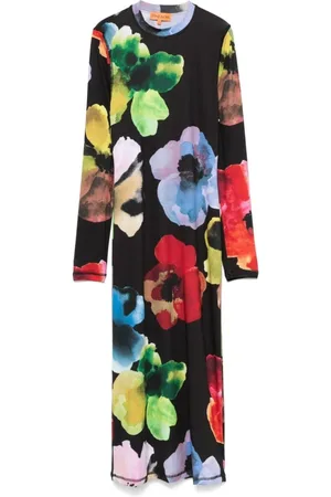 STINE GOYA Floral Print Jersey Midi Dress
